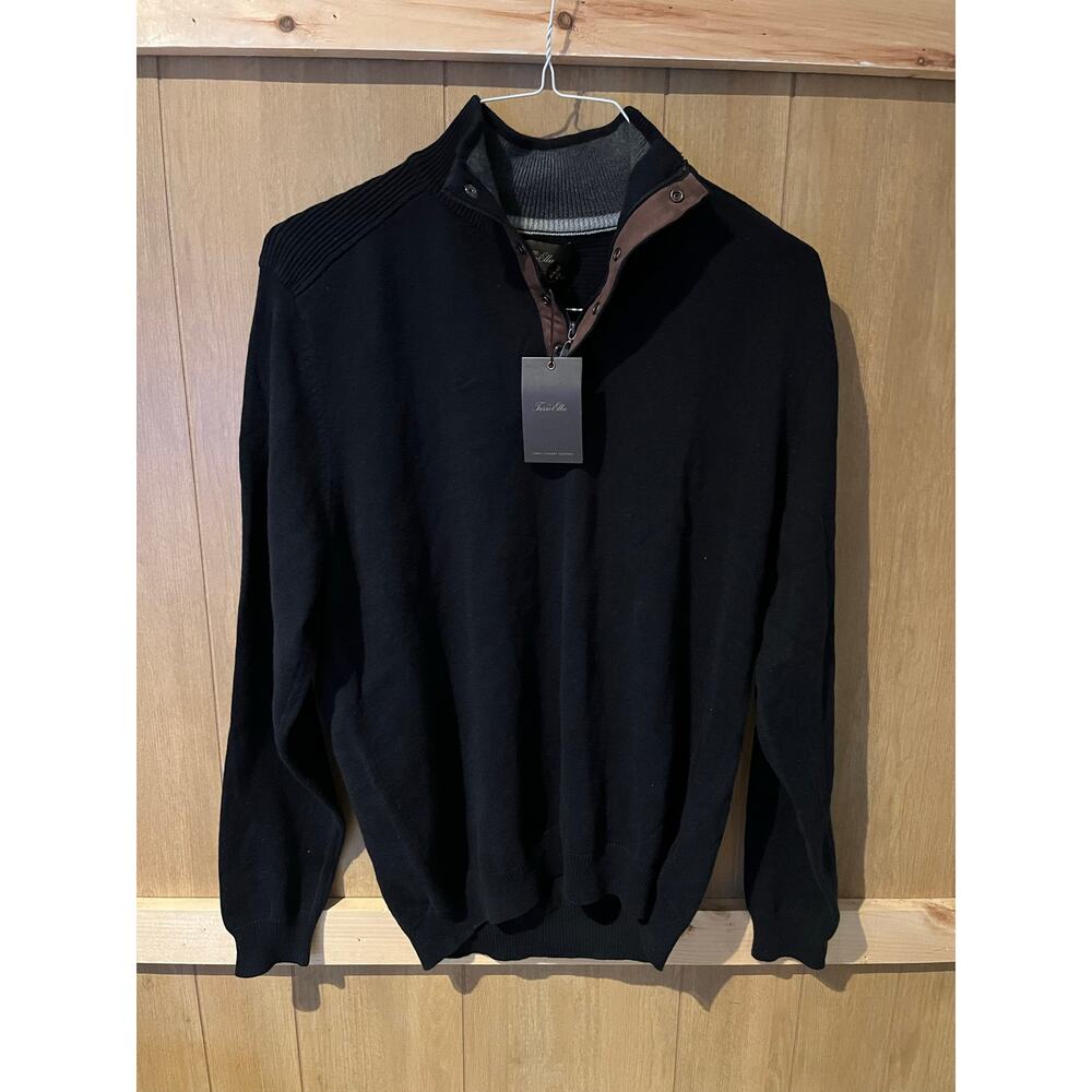 Tasso Elba - Quarter Zip Sweater / M / Black / NWT
